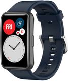 Strap-it Huawei Watch Fit New siliconen bandje - donkerblauw