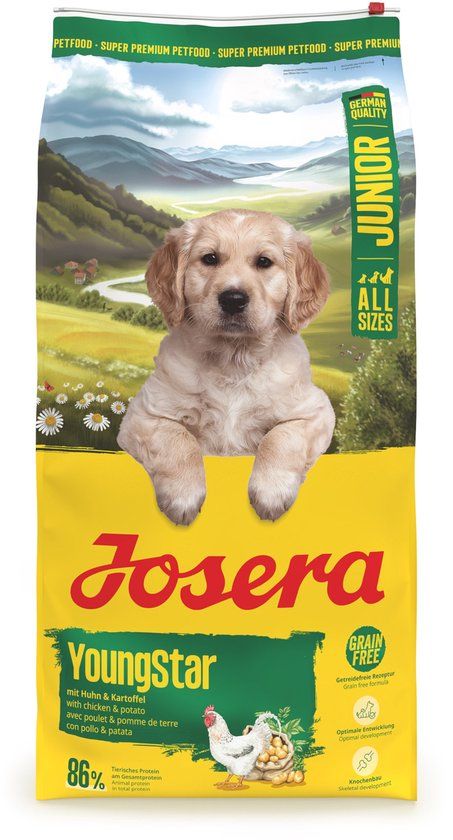 Josera Junior YoungStar Hondenvoer Kip & Aardappel Graanvrij 12,5 kg