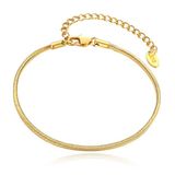 Cilla Jewels Smalle Goudkleurige Verstelbare Schakelarmband van Edelstaal