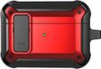 Merkloos / Sans marque Apple AirPods 3 Hoesje Shockproof Cover met Karabijnhaak Zwart Rood