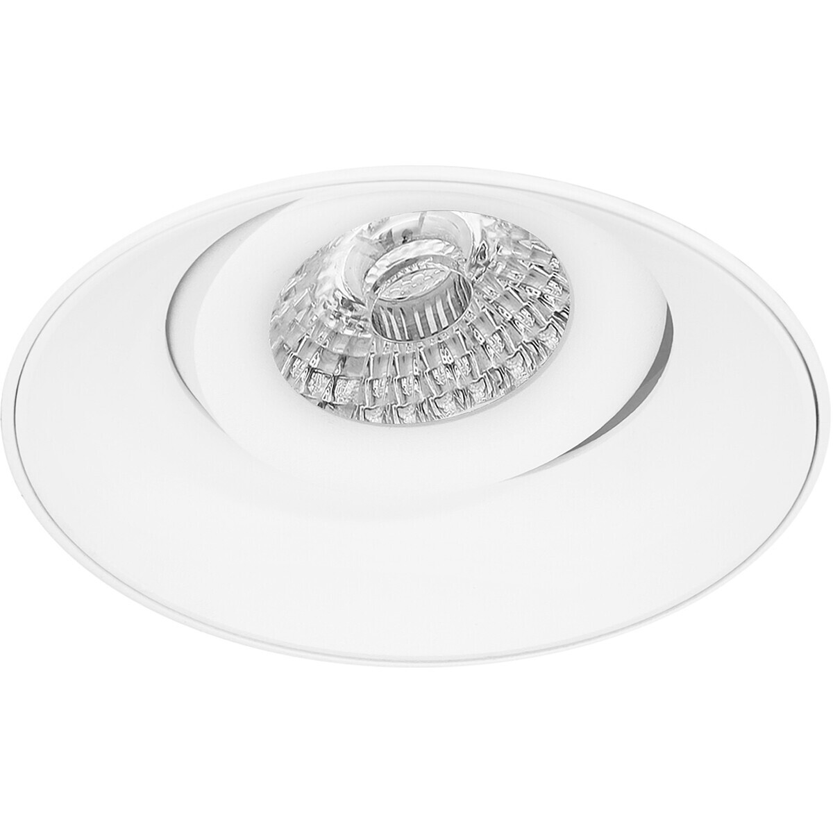 BES LED Spot Armatuur GU10 - Pragmi Nivas Pro - Inbouw Rond - Mat Wit - Aluminium - Trimless - Kantelbaar - Ã˜150mm