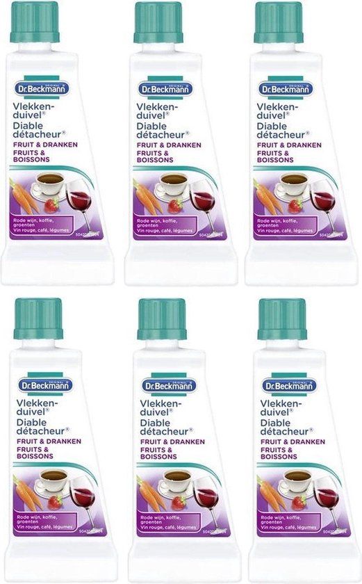 Dr Beckmann 6 x 50ml Stain Devil Fruit & Drink - Voordeelverpakking