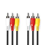 Nedis CVGL24300BK20 Câble vidéo composite 2m 3x RCA Noir