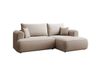 Icecat Canapé d'angle droit, en velours, beige