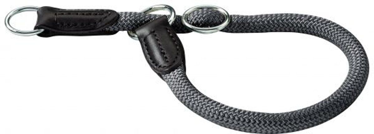 Hunter halsband voor hond freestyle met stop grijs 60 cmx10 mm
