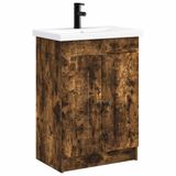 vidaXL Badkamermeubel Set Gerookt eiken 78,5 x 37,5 x 81 cm