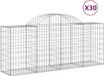 vidaXL Gabions 30 pièces voûté 200x50x80/100 cm métal argent