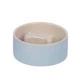 Nobby 82439 Bone anti-flapper voerbak, diameter 15 x 6 cm, 0,5 liter, grijs/crème