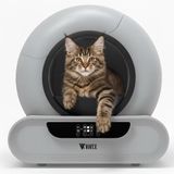 Vivex® Automatische Kattenbak – Zelfreinigende Kattenbak - Elektrische Kattenbak Inclusief App – 75L - incl Matje en 5 Rollen opvangzakjes - XXL
