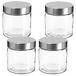 Wellhome Set van 4 inmaakpotten van glas en roestvrij staal, 750 ml