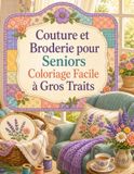Couture et Broderie pour Seniors Coloriage Facile à Gros Traits