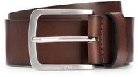 BOSS Leren riem Jor Sz40 Belt W105 Dark Brown donkerbruin