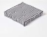 Unyqoos Coussin décoratif pour chaise, rayures, noir/blanc, 50 x 50 cm