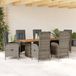Maison Exclusive - Ensemble de jardin, 7 pièces, avec coussins, gris, en polyrotin