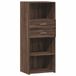 VidaXL Hoge kast, bruin, eikenlook, 50x42,5x124 cm, houtvezelplaat
