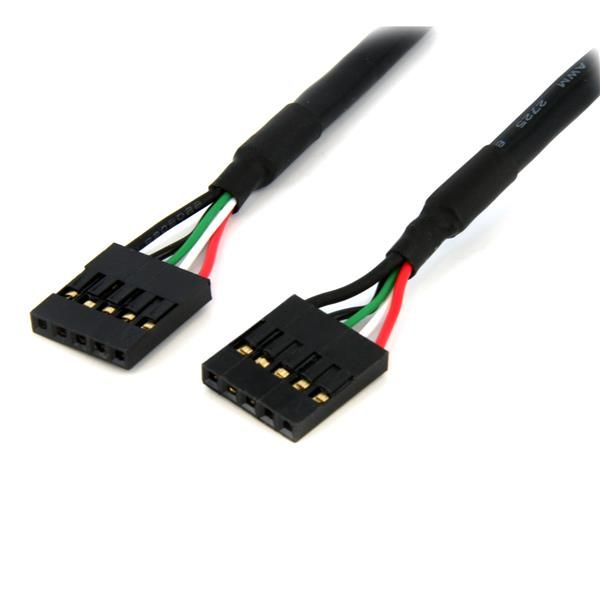 StarTech.com 60 cm Interne 5-pins USB IDC Moederbord Aansluitkabel F/F - Zwart