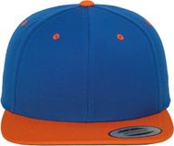 Yupoong Flexfit - Classic Snapback Twee Kleuren Pet - Koninklijk Blauw / Oranje