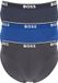 BOSS HUGO BOSS Power briefs (3-pack) - heren slips - blauw - navy - grijs