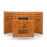 Rico Industries Laser Engraved Trifold Wallet, Cleveland Browns, 3.25 x 4-inches