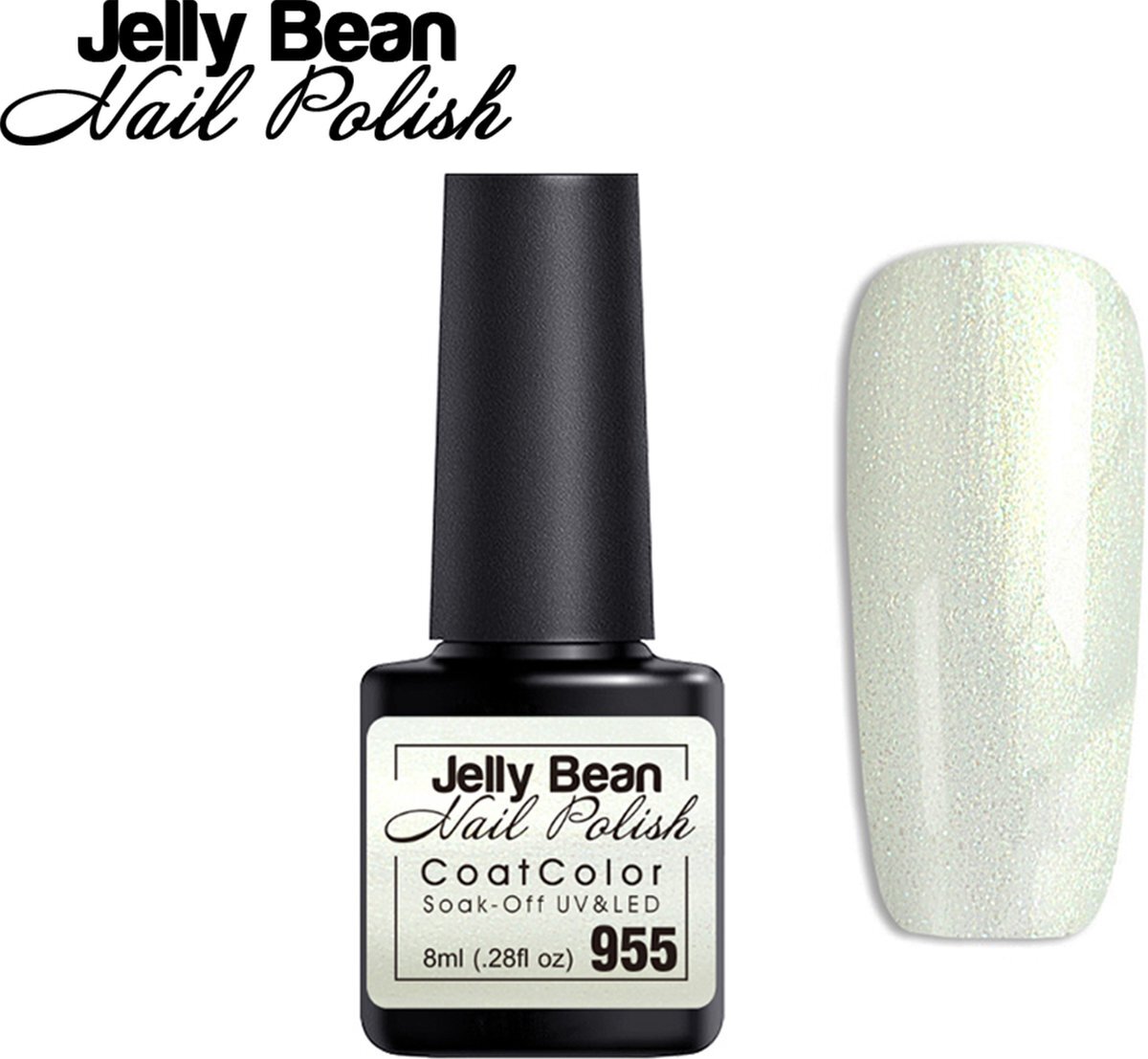 Jelly Bean Nail Polish Gel Nagellak New - Gellak - Ivory Shimmer - Glitter - UV Nagellak 8ml