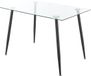 en.casa Table en verre Hyrynsalmi 75x110x70 cm noir et transparent
