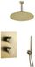 FortiFura Calvi Inbouw Regendoucheset - Thermostatisch - Geborsteld Messing (Goud)