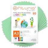 Kleurpapier A3, 50 vellen, 80g, lichtgroen
