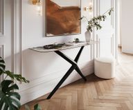 Estelo Table console Edge Boot 140x40 cm Céramique Patagonia Poli Estelo Métal Noir