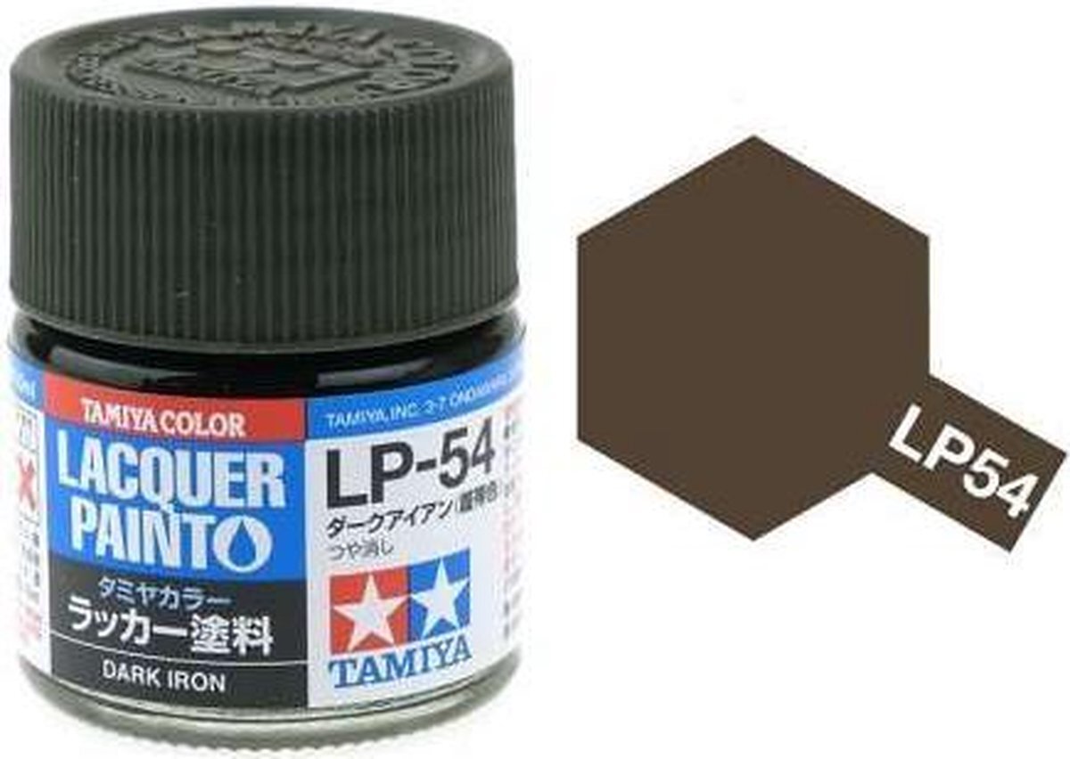 tamiya LP-54 Dark Iron - Matt - Lacquer Paint - 10ml Verf potje