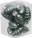 Othmar Decorations Bv 12x Dennenappel kersthangers/kerstballen emerald groen (greenlake) van glas - 6 cm - mat/glans - Kerstboomversiering