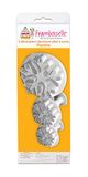 Framboiselle FRA8805 uitsteekvormen, 3 bloemen, kunststof, wit, 21 x 9,5 x 7,5 cm