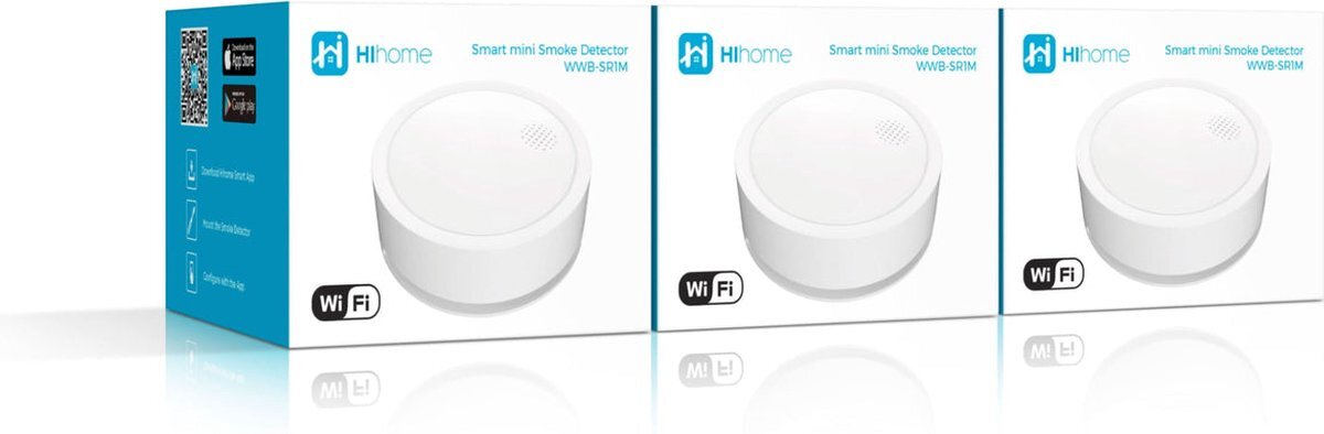 HIHOME 3-pack Mini Slimme Rookmelder WiFi