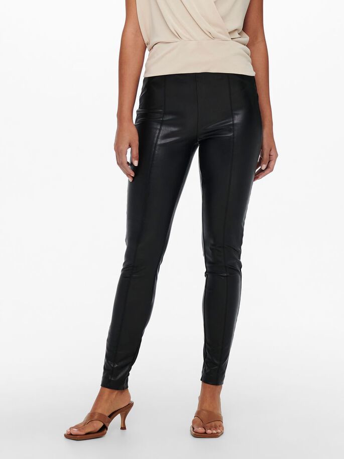 ONLY ONLJESSIE FAUXLEATHER LEGGING Leggings - Black - Size M