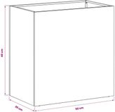 vidaXL Plantenbak - 2 stuks - Antraciet - 50 x 30 x 40 cm - Koudgewalst staal