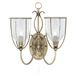 Searchlight Silhouette - wandverlichting met trekschakelaar - 35 x 34 cm - antiek messing
