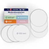 Communicatiekaarten pinnbar, vorm cirkels, ø 10cm, PG=500ST, wit