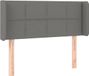 vidaXL Hoofdbord met randen 103x16x78/88 cm stof donkergrijs