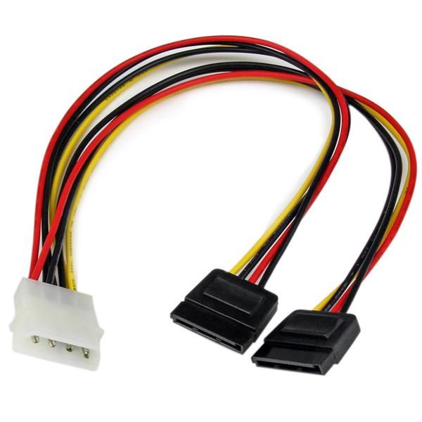 StarTech.com LP4 naar 2x SATA Voedingskabel - 30cm