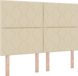 vidaXL Boxspringbed met hoofdeinde Crème 160 x 200 cm Stof
