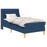 vidaXL Bedframe met matras met hoofdeinde Polyester