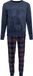 Pastunette Northern Checks Pyjama Velours Fleece Blauw Geruit Maat 2XL