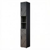 Vicco Irma Badkamerkast – 30 x 192 cm Antraciet Hoogglans