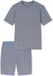 SCHIESSER - Pyjama kort - Heren - Geruit - Jacquard - Viscose/Elastaan - Admiral