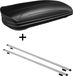 VDP Coffre de toit VDPMAA320 320Ltr Verrouillable Noir mat + Barres de toit RAPID Compatibles avec Kia Carens (UN) (5 portes) 02-06