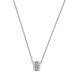 Ceranity - Dameshalsketting sterling zilver 925 zirkonia wit 45 cm keramiek zirkonia 1-52/0007-B