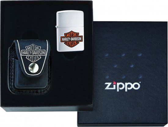 Harley-Davidson Lighter Pouch - Black - 2.5 x 6 x 6 cm