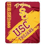 Northwest NCAA Painted Print Fleece Blanket, 50" x 60", Multi Color