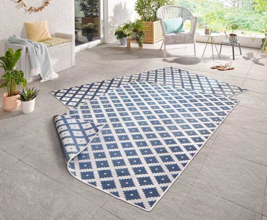 Bougari Modern vloerkleed Nizza 103128 160x230 cm Crème & Blauw