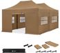 VONROC Partytent – 6x4.5 m – Premium easy-up Partytent - Set incl. 2x Tent, Zijwanden en Kop-pelsysteem - Modulair Ontwerp – Opvouwbaar – Waterdicht – Stalen Frame - 50+ UV Bescher-ming - Incl. Opbergtassen – Beige