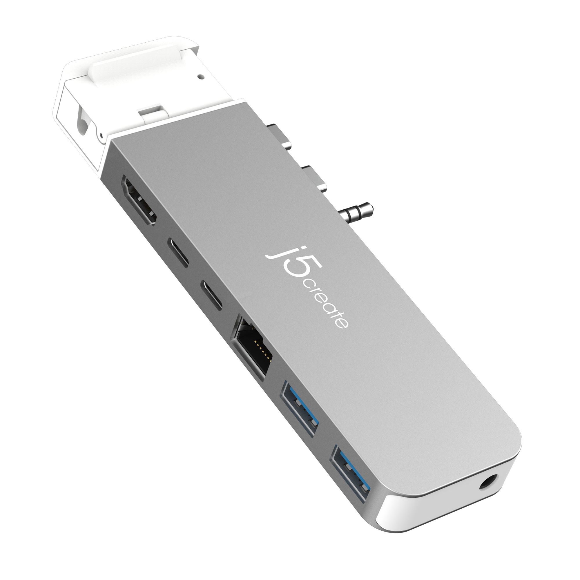 j5create JCD395-N 4K60 Elite Pro USB4® Hub with MagSafe® Kit - Space Grey/White